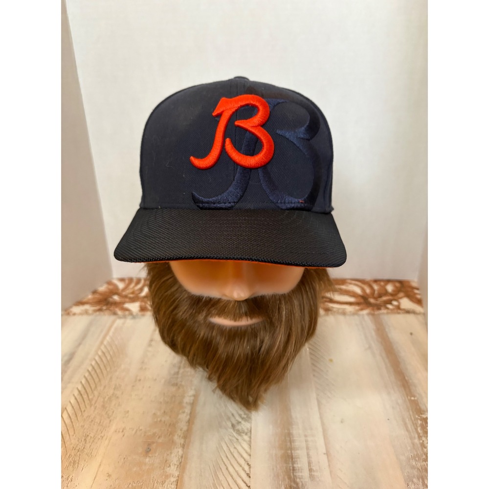 New Era 59FIFTY Chicago Bears Hat Navy Blue Orange GSH Fitted Size 7 NFL Cap